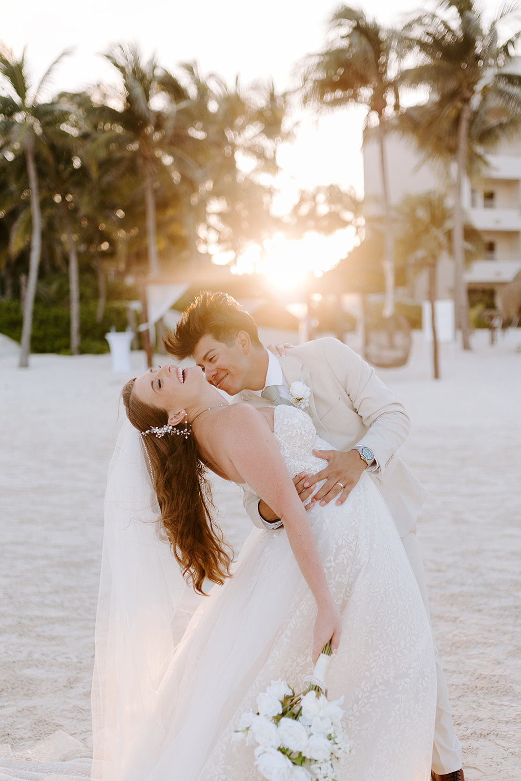Kennedy and Oscar's Cancun wedding: Bride & Groom, selected photograph 679