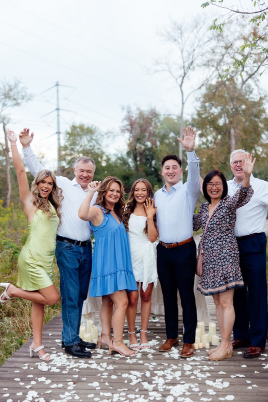 A joyful celebration after a Houston-area proposal