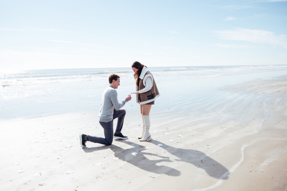 The moment of a surprise proposal