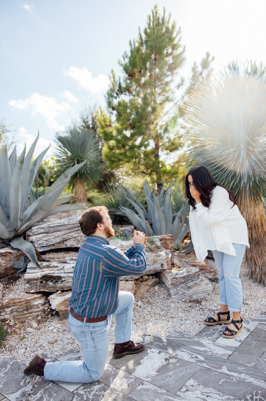 The moment of a surprise proposal