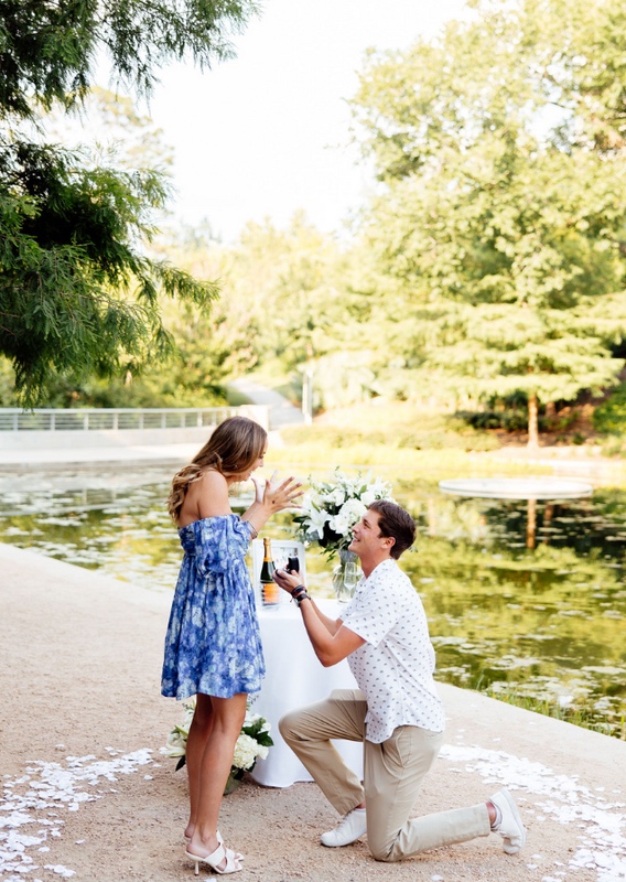 A joyful celebration after a Houston-area proposal